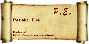 Pataki Ené névjegykártya